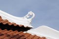 Roof detail of Masjid Kampung Hulu in Malacca, Malaysia Royalty Free Stock Photo